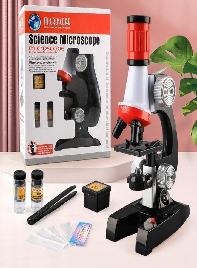 Globular Science Microscope Kits with Slides Educational Beginner Kit with LED Zooming 100X 400X and 1200X Magnification for Kids Students Educational Learning Kits - Image 1
